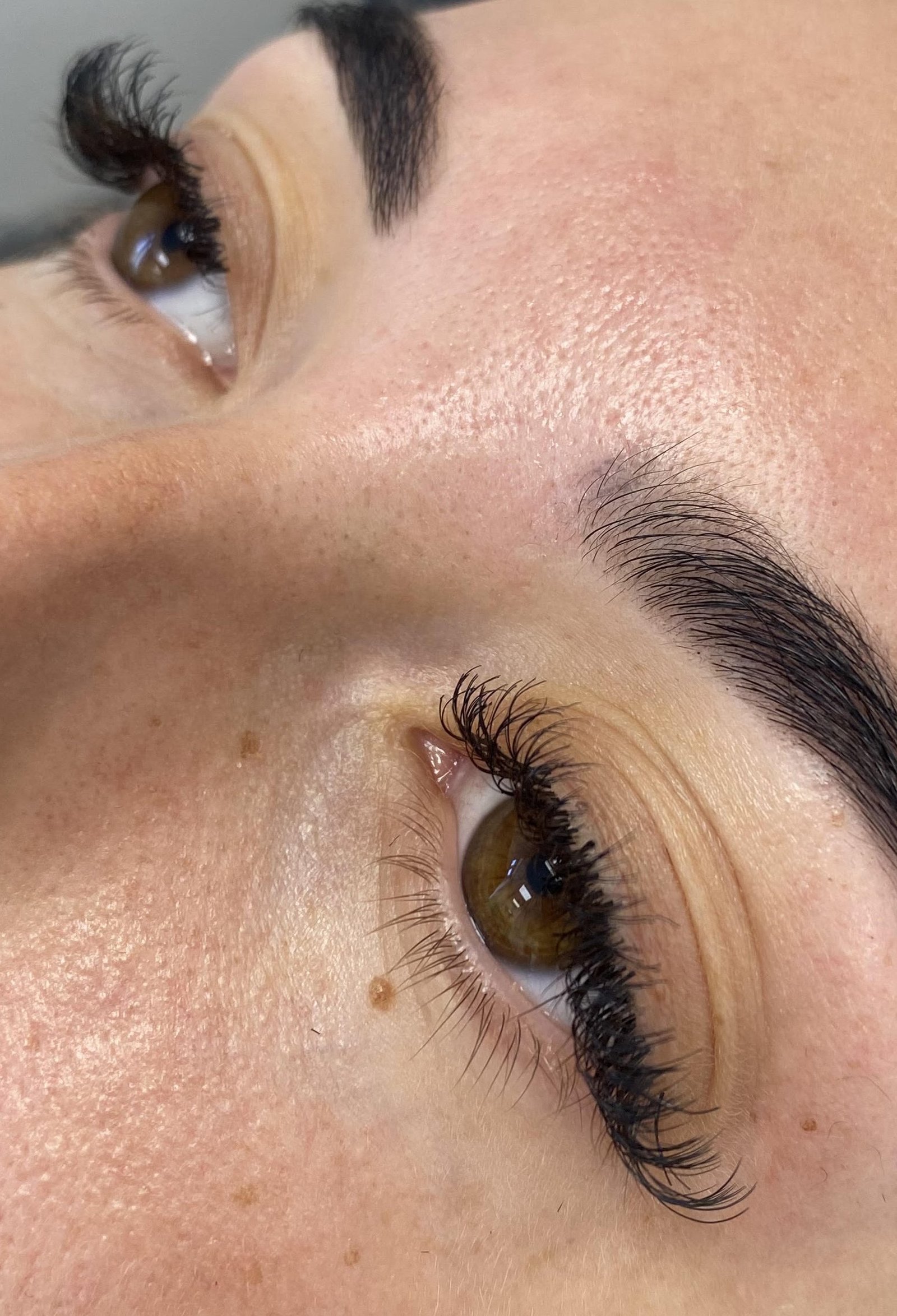 Full hybrid lash set with textured fans